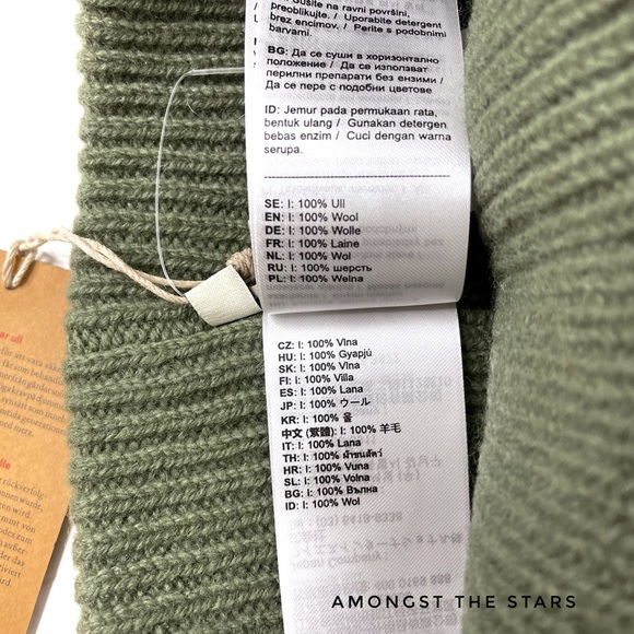 Fjallraven 1960 Logo Wool Caper Olive Green Beanie Hat - Picture 5 of 11